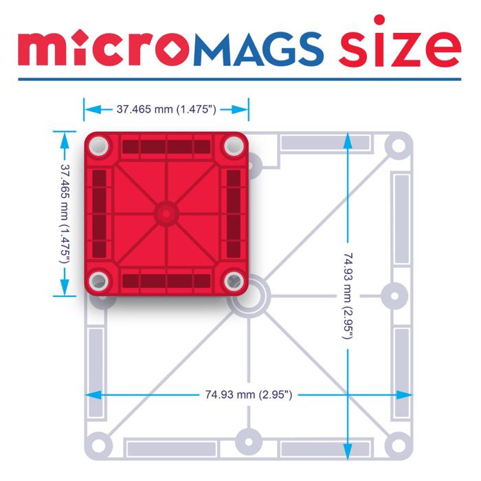 Magna-Tiles | microMAGS Deluxe, 70 pcs
