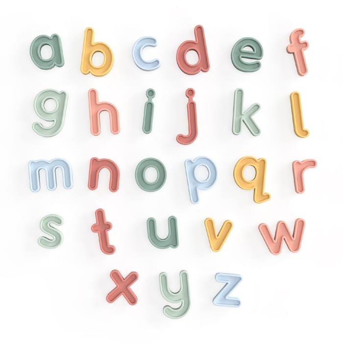 Lowercase Silicone Letters a-z, 26 pcs