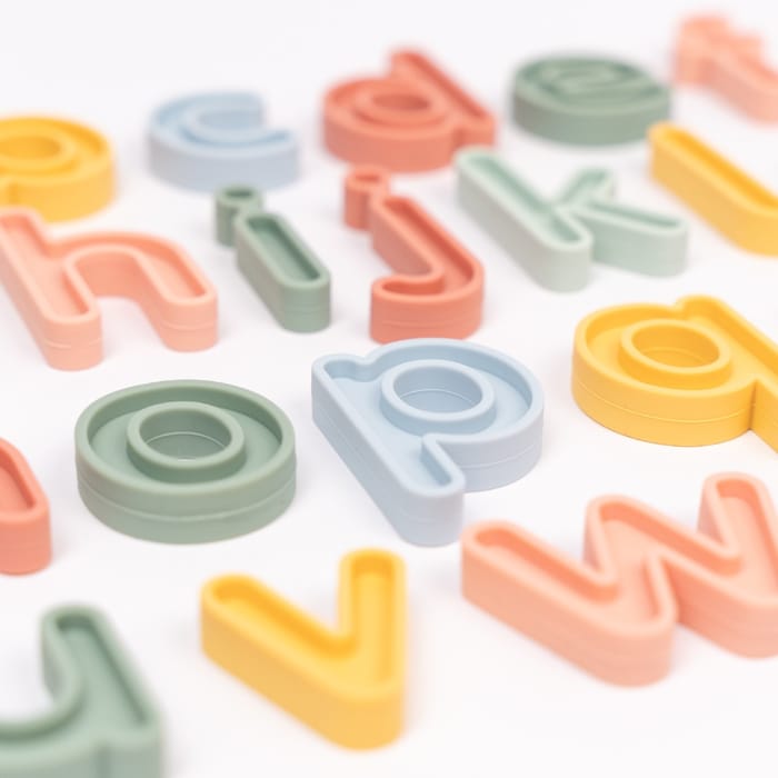 Lowercase Silicone Letters a-z, 26 pcs
