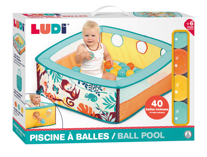 Ball Pit 80 x 80 cm incl. 40 Balls, Jungle
