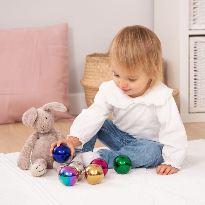 Sensory Steel Colour Mystery Balls, 6 pcs