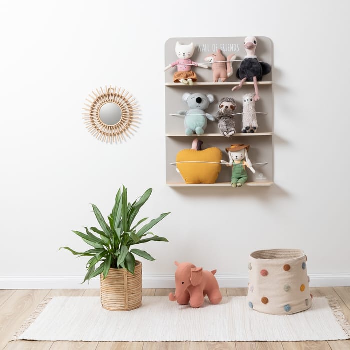 Plushie Organiser - Wall of Friends (Grey/Nature)