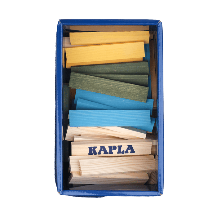 KAPLA Planks - Blue/Yellow/Green, 120 pcs