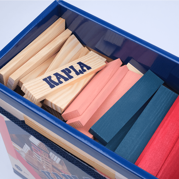 KAPLA Planks - Blue/Red/Pink, 120 pcs
