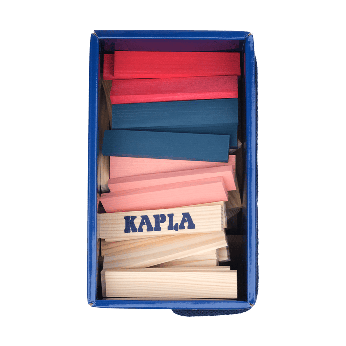 KAPLA Planks - Blue/Red/Pink, 120 pcs