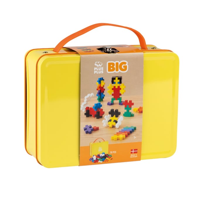 Plus-Plus BIG - Basic, Metal Suitcase with 70 pcs