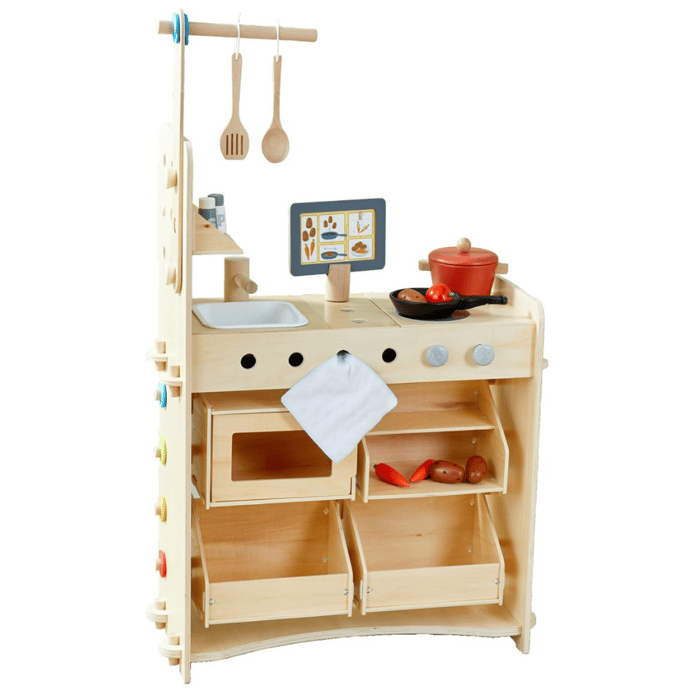 3-in-1 Play Kitchen/Grocery Store/Workshop Station