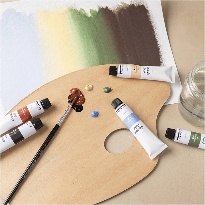 Gouache Paint 20 ml. - Natural Colours, 6 pcs