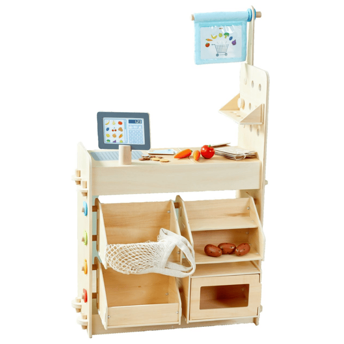 3-in-1 Play Kitchen/Grocery Store/Workshop Station