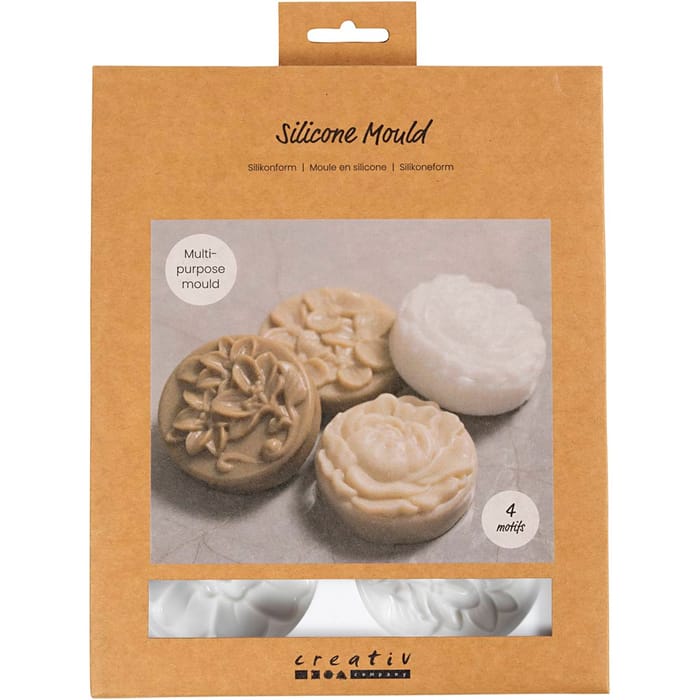 Silicone Mould - Flower Shapes, 4 pcs