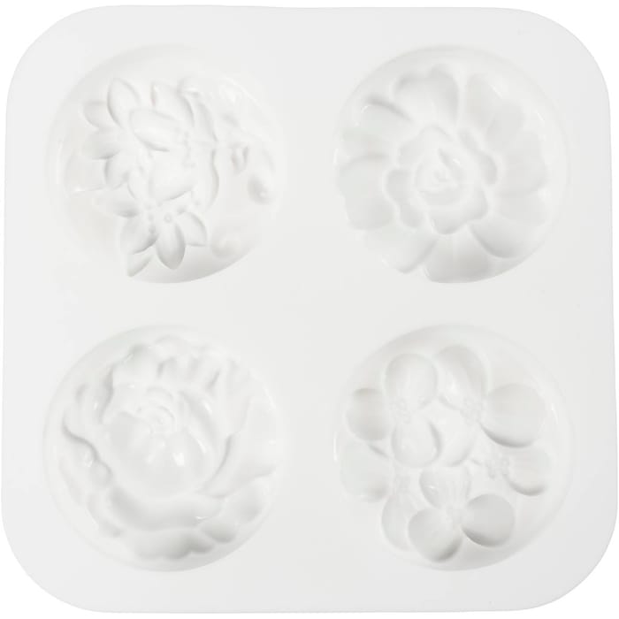 Silicone Mould - Flower Shapes, 4 pcs