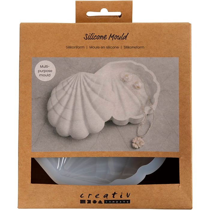 Silicone Mould - Seashell Canister, 1 pc