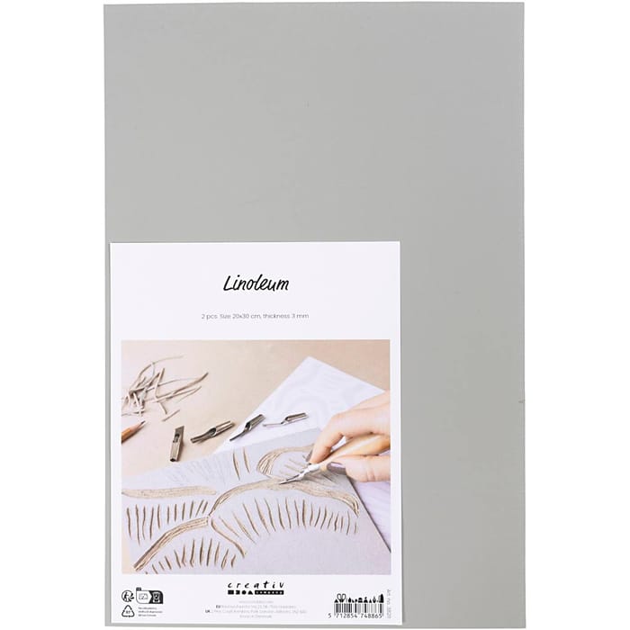 Linoleum Sheet 20x30 cm, 2 pcs