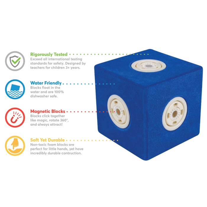Magnetic Foam Blocks - Castle, 35 pcs