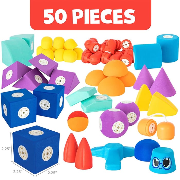 Magnetic Foam Blocks - Building Set, 50 pcs