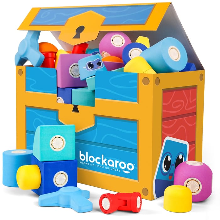 Magnetic Foam Blocks - Treasure Chest, 50 pcs