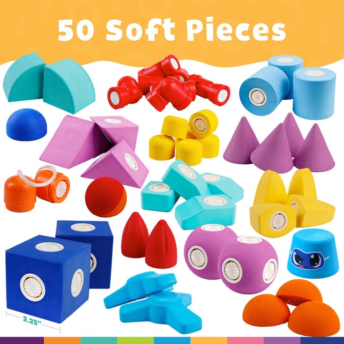 Magnetic Foam Blocks - Treasure Chest, 50 pcs