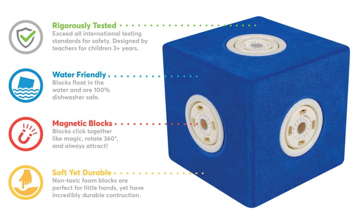 Magnetic Foam Blocks - Treasure Chest, 100 pcs