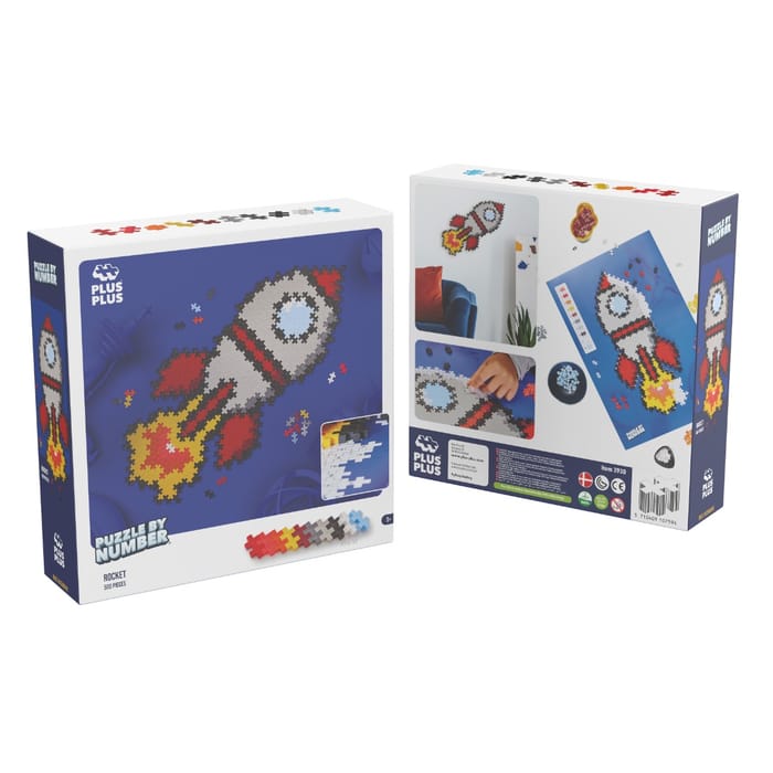 Plus-Plus - Puzzle By Number, Rocket, 500 pcs