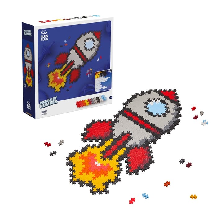 Plus-Plus - Puzzle By Number, Rocket, 500 pcs