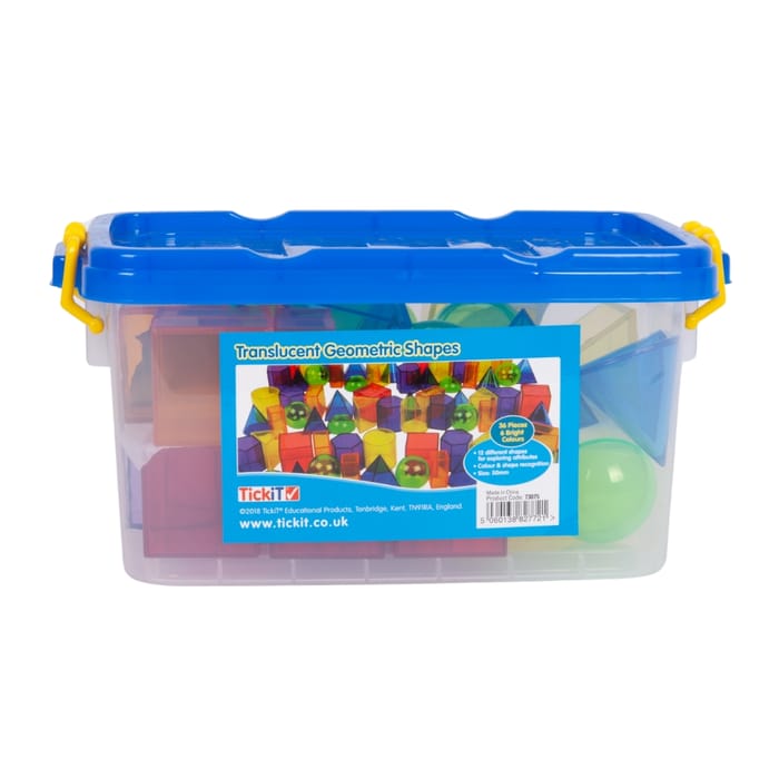 Translucent Geometric Shapes, 36 pcs