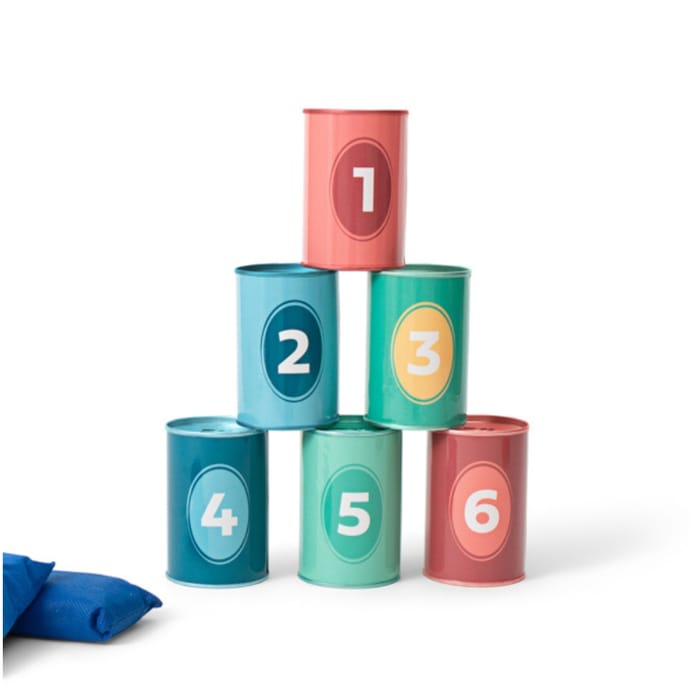 Can Toss Game with Numbers/Animals
