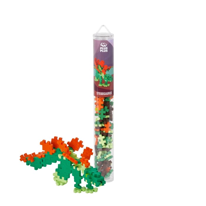 Plus-Plus - Stegosaurus, Tube with 100 pcs