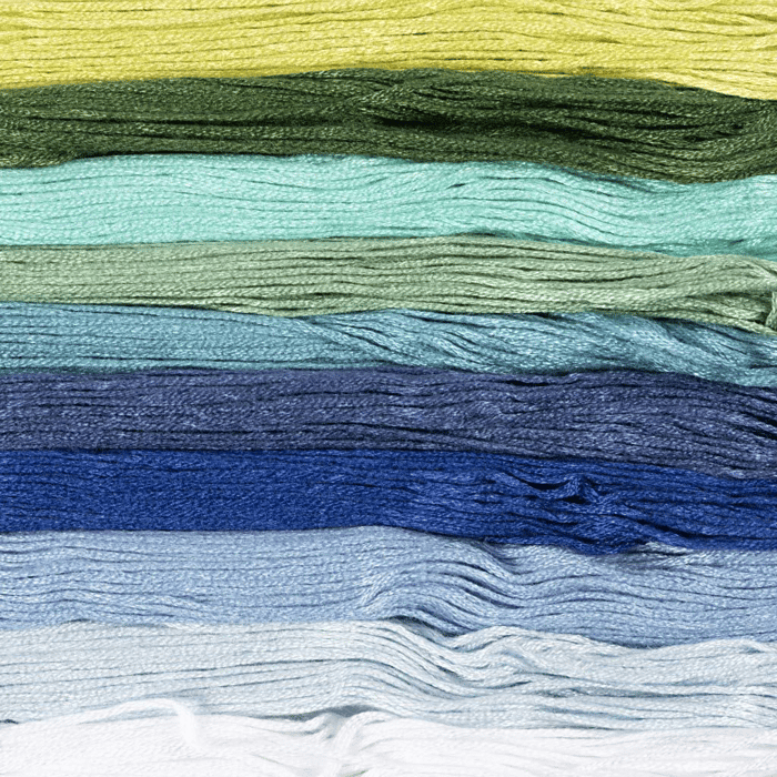 Embroidery Floss - Blue & Green, 10 x 8 m