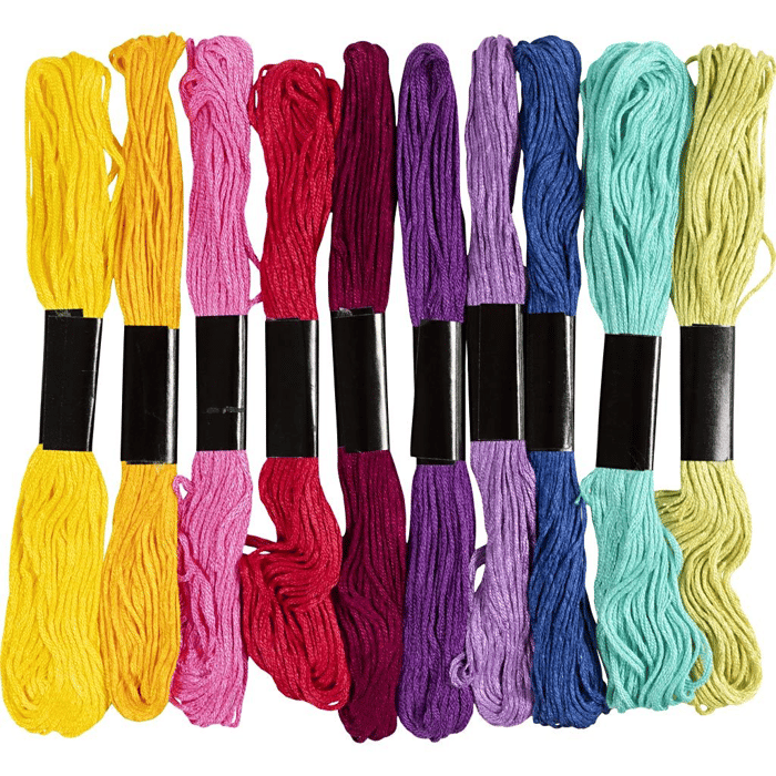 Embroidery Floss - Colourful, 10 x 8 m