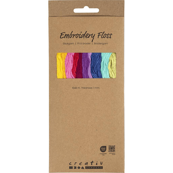 Embroidery Floss - Colourful, 10 x 8 m