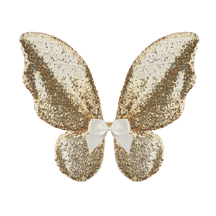 Skirt & Wings - Gold Sequins, 3-6 yrs