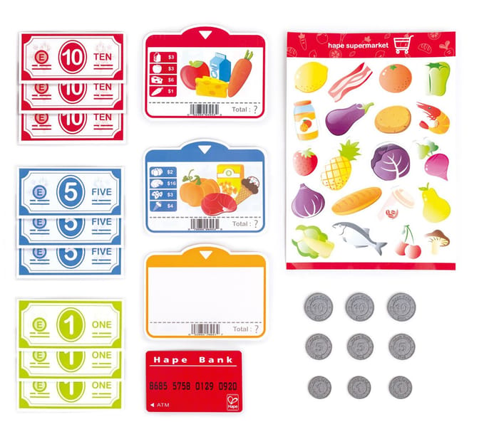 Cash Register with Sounds & Lights, 23 pcs