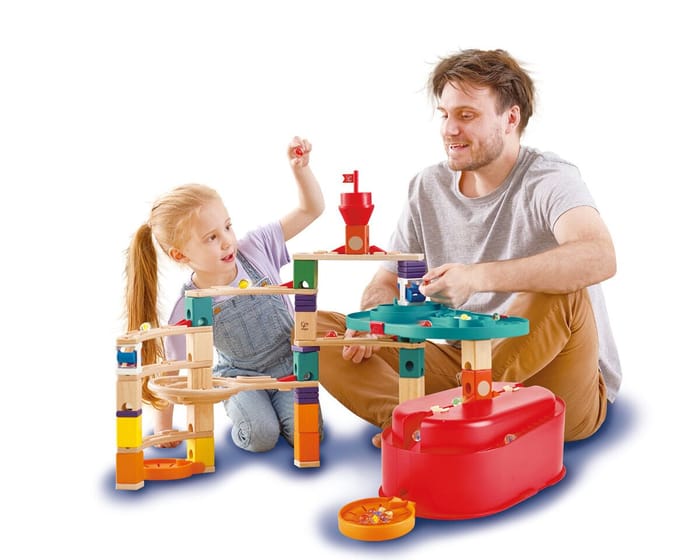 Quadrilla Marble Run - Bucket, 65 pcs
