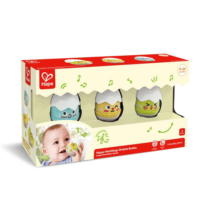 Happy Hatchlings Wobbly Egg Rattles