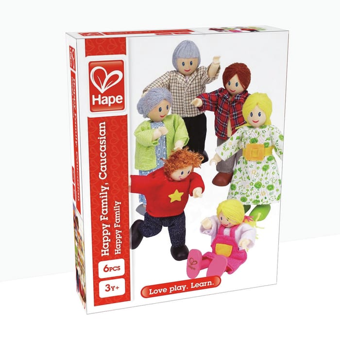 Dollhouse People - Happy Family with Grandparents