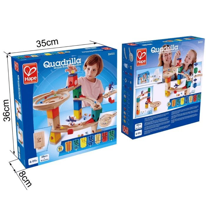 Quadrilla Marble Run - Race to the Finish, 58 pcs