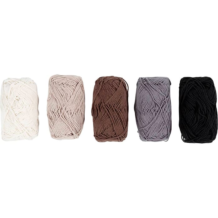 Cotton Yarn - Nature, 5 x 50 m