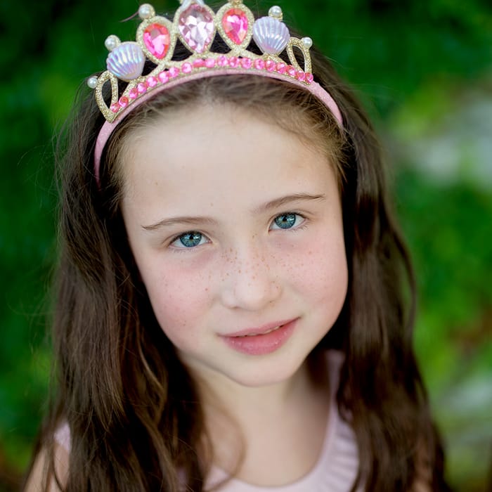 Mermaid Tail Skirt & Headband - Pink, Size 4-6 yrs