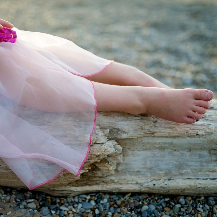 Mermaid Tail Skirt & Headband - Pink, Size 4-6 yrs