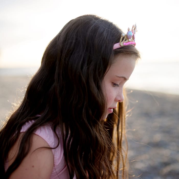 Mermaid Tail Skirt & Headband - Pink, Size 4-6 yrs