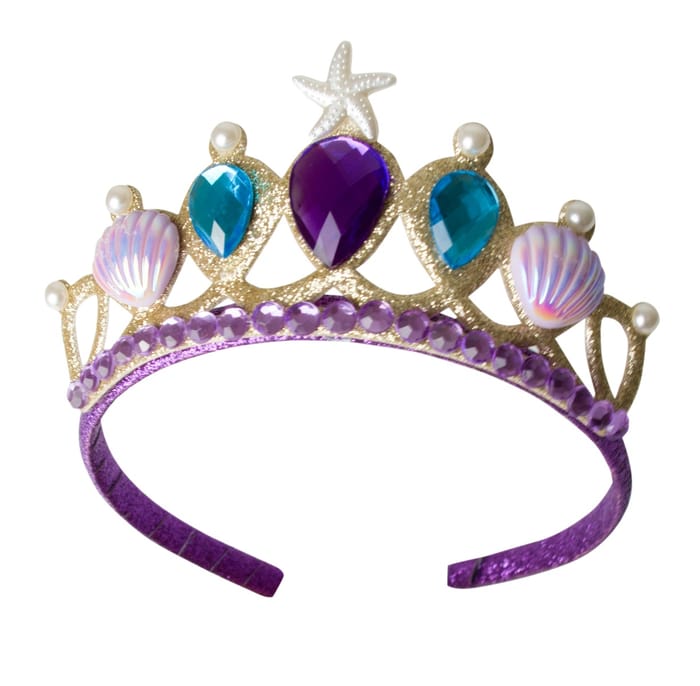 Mermaid Tail Skirt & Headband - Blue, Size 4-6 yrs