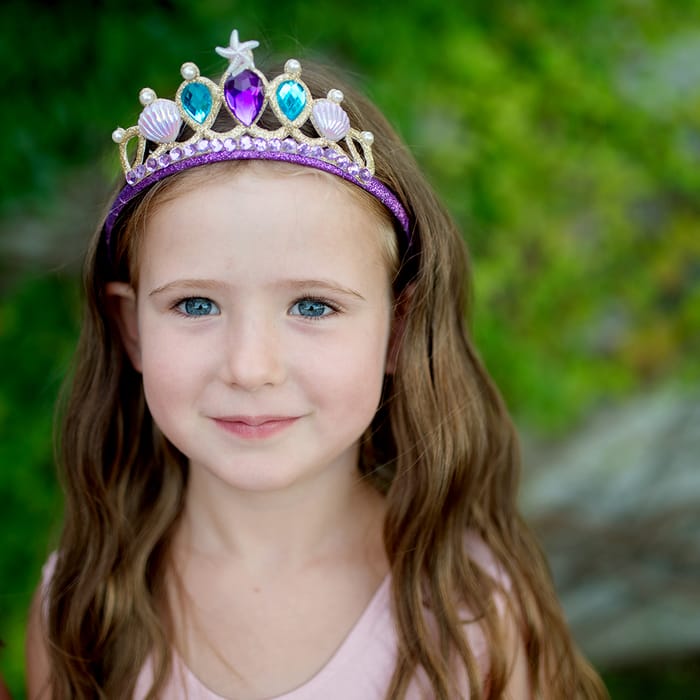 Mermaid Tail Skirt & Headband - Blue, Size 4-6 yrs