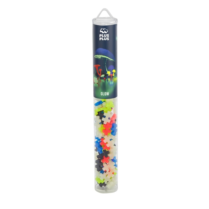 Plus-Plus - Glow Mix, Tube with 100 pcs