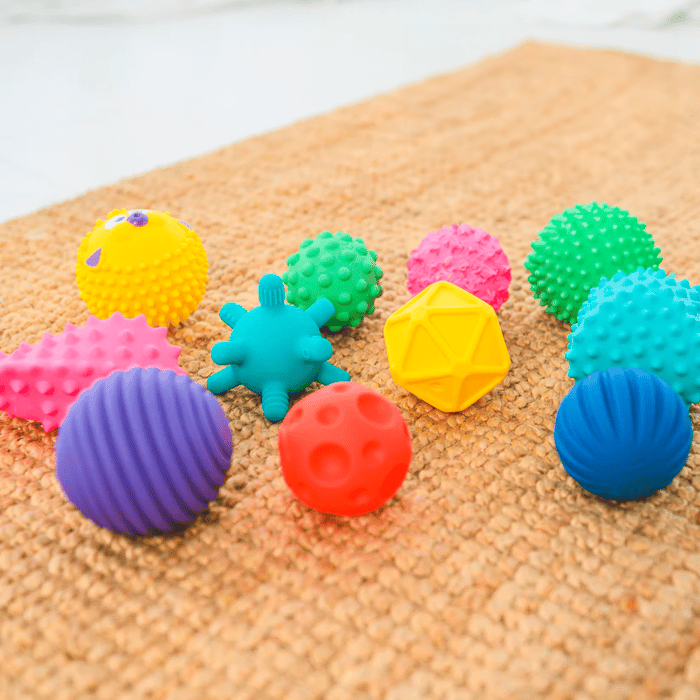 Sensory Mini Balls - Mix, 12 pcs