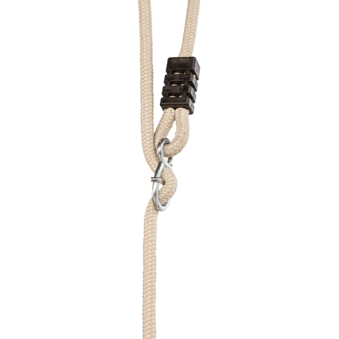 Wooden Swing 44x17.5 cm - 6 m (Beige Rope)