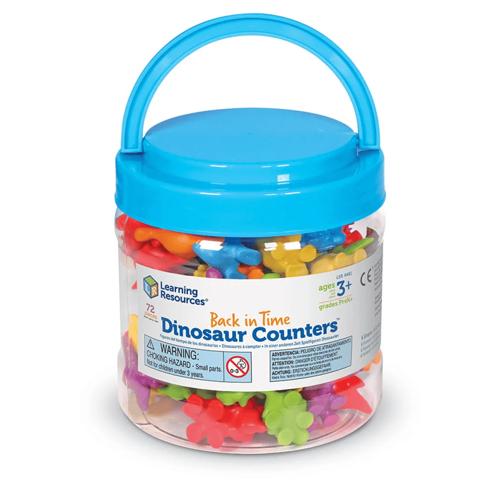 Count & Sort - Back in Time Dino Counters, 72 pcs