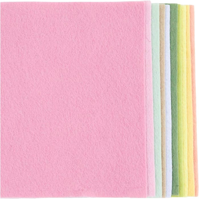 Felt Fabric Sheets A4 - Pastel, 10 sheets