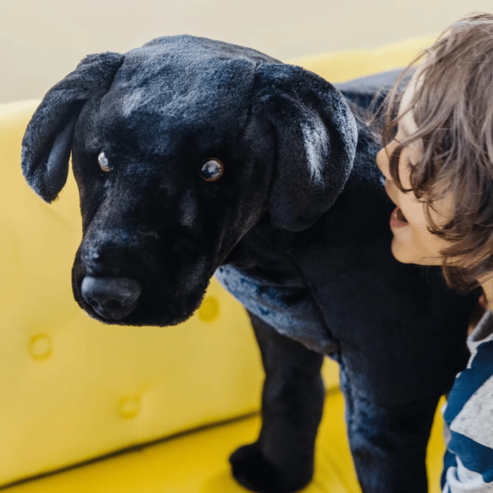Lifelike Stuffed Animal - Black Lab