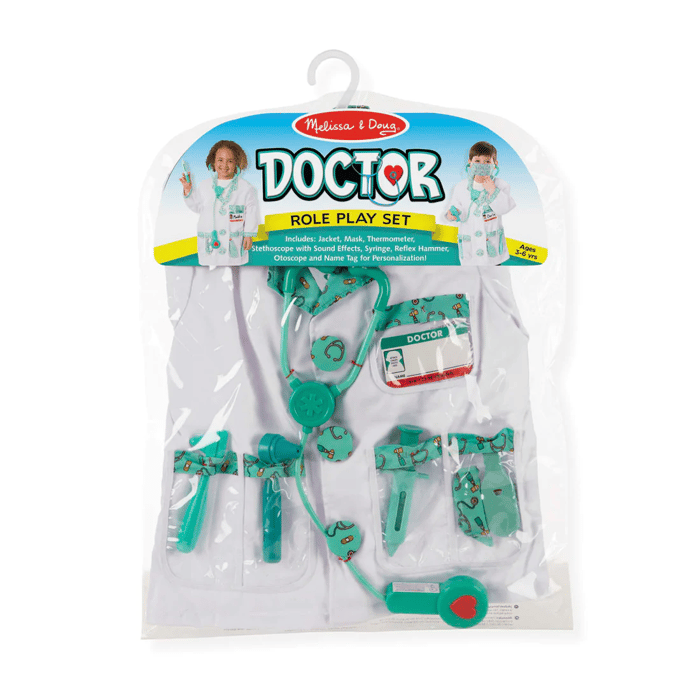 Doctor Costume & Doctor Kit, Size 3-6 Years