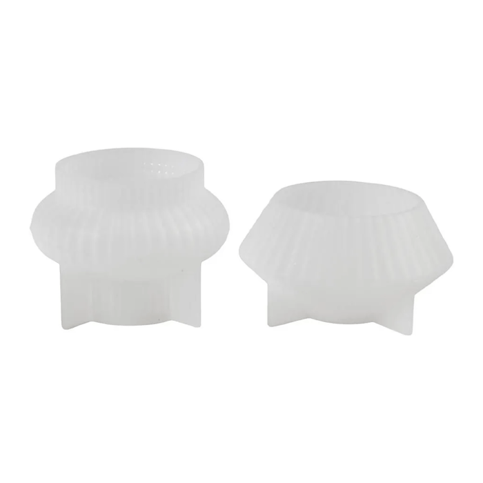 Silicone Mould - Ribbed Candlestick Holders, 2 pcs